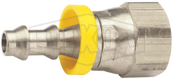 Female 37° JIC Swivel x Push-on Hose Barb